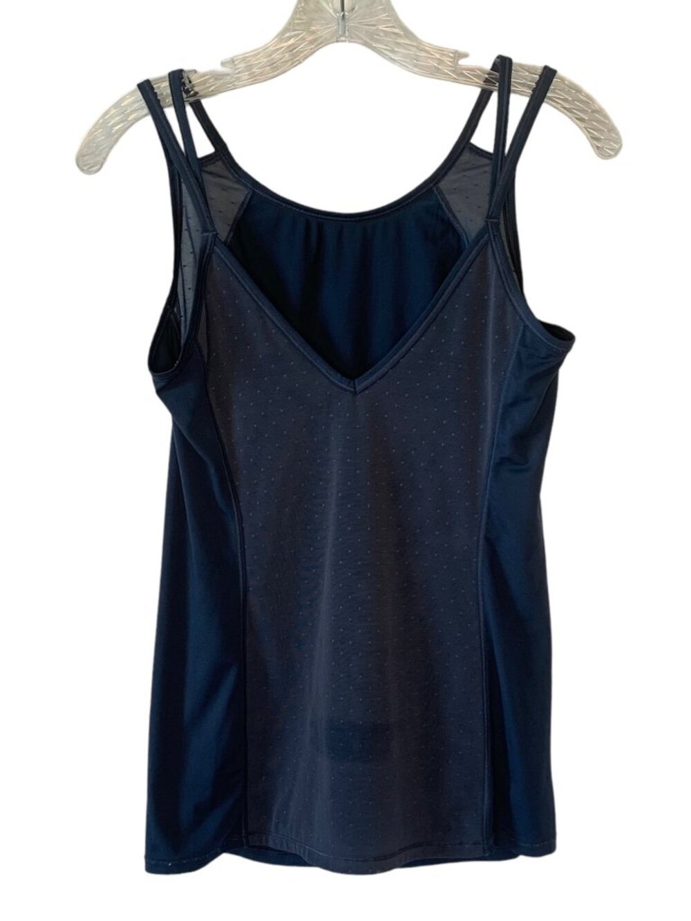 ATHLETA Navy Blue Point D'Espirit Breathable Unstinkable Athletic Tank Top M - Picture 7 of 8